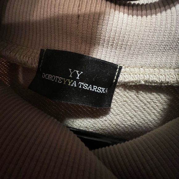 Quiet Luxury Custom Turtleneck Maxi Sweatshirt Dress with Pockets in BEIGE - Picture 7 of 8